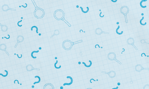 Magnifying Glass and Question Mark Pattern