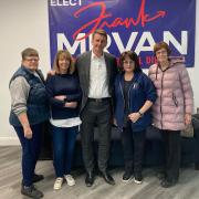 Indivisible NWI group members with Frank Mrvan