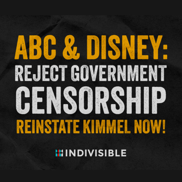 ABC & Disney: Reject Censorship. Reinstate Kimmel Now!