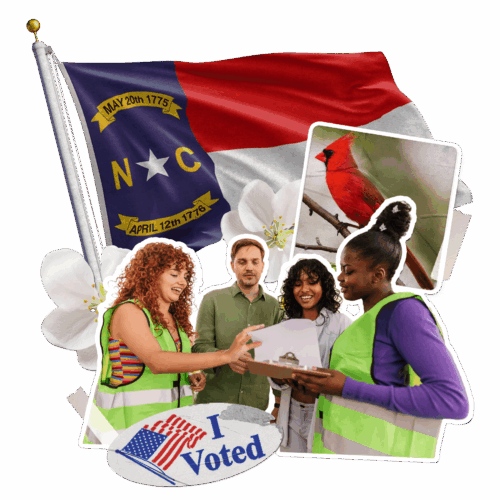 Battlegrounds North Carolina Flag Voters